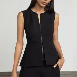 BCBGMAXAZRIA ABRIELLE SLEEVELESS PEPLUM TOP